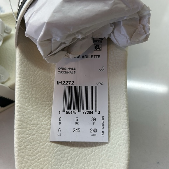 Adidas x Fear of God Athletics Adilette Cream White Slides IH2272 Size 6 (W) - Picture 7 of 9